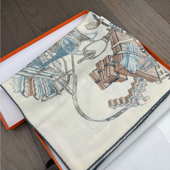 Le Monde d'Hermès shawl 140 - Picture 3 of 8